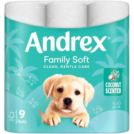 Andrex Family Soft - Coconut Fresh - 9 Rolls